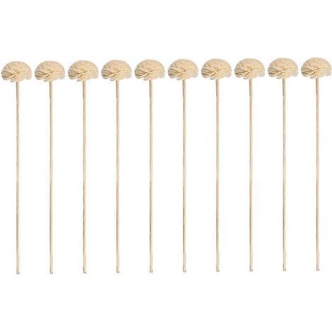 10 bâtonnets diffuseurs d'huiles essentielles sans flamme, parfum de fleur artificielle-22X3cm-White (1/4)