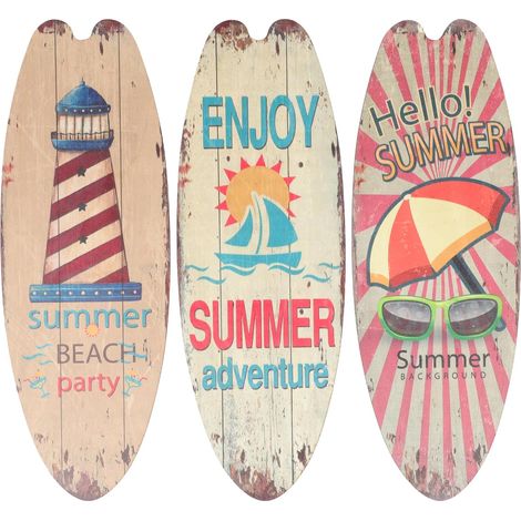 planche de surf deco, décoration murale tiki, deco murale surf, planche de surf tiki, panneau hawaii, deco pour bar hawaii, bois (1/5)