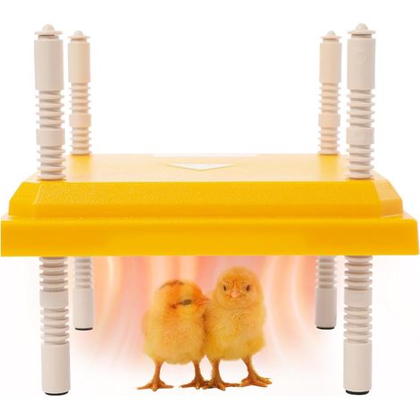 Chauffe-couveuse pour poussins - Plaque chauffante pour couvageurs à température constante de 55 °C, Plaque chauffante réglable pour jusqu'à 15 poussins, Chauffage autonome pour l'élevage de volailles (1/5)