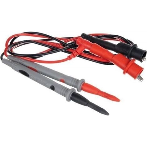 2 Cordons Test Multimètre 20A Pince Crocodile Câble Testeur Voltmètre Electricité