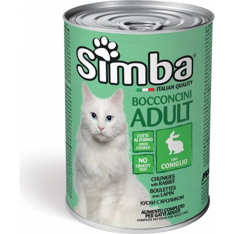 CIBO GATTO MONGE SIMBA 415 G BOCCONCINI CONIGLIO - 24 pezzi