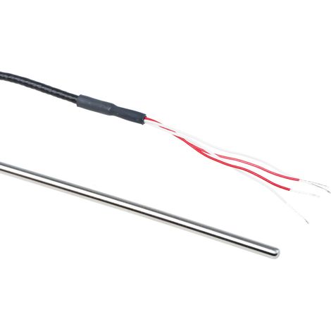 Capteur RTD PT100 RS PRO, Ø 4mm, L.200mm + 2m, +250°C max, Câble ( Prix pour 1 )