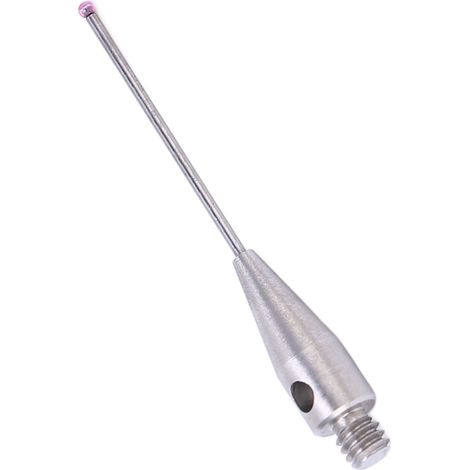 Palpeur de mesure CMM tige filetée M2, bille rouge Ø0,7 mm, longueur 20 mm, tige en carbure de tungstène grande rigidité, aiguille pour machine à mesurer tridimensionnelle (1/5)