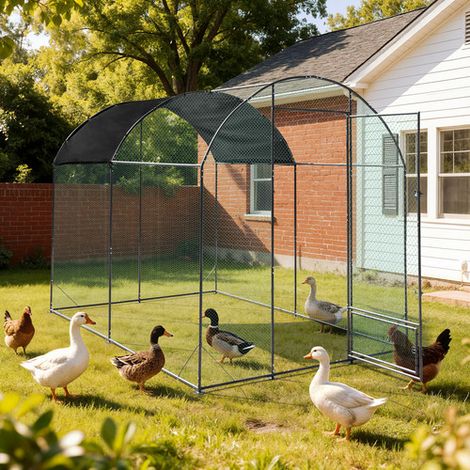 BingoPaw Metal Chicken Coop Durable Chicken Run Pen Large Poultry Cage Rabbit Duck House (1/5)