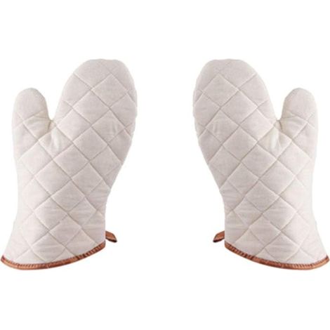 gants coton tissu résistant à la chaleur gants cuisine four gant ustensiles de cuisine pour la maison restaurant 2pcs (taille moyenne), (1/5)