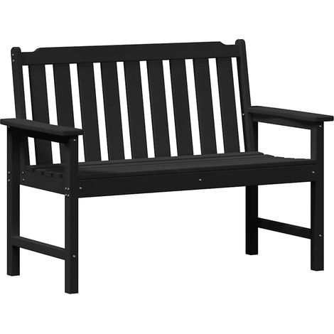 Banc de jardin,Banquette de jardin,Chaise avec coussin Noir 120 x 59 x 88cm HDPE CFW58257 (1/5)
