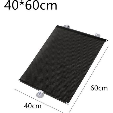Pare-soleil,pare soleil rétractable pour vitres avant et arrière de voiture,en PVC,Protection Anti UV,pour - Type black 40-60 (1/4)