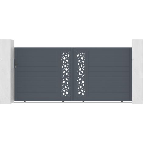 Portail aluminium coulissant SUNNY 350x160cm (1/4)