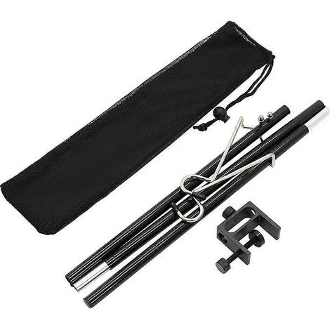 Support de camping portable d'extérieur, table pliante, trépied léger en alliage d'aluminium avec double crochet, support de fixation pour lanterne