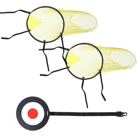 Cibles de tir de but de football avec filet - Équipement d'entraînement de football facile à utiliser (1/5)