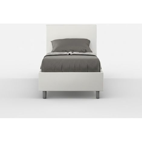 Einzelbett mit Stauraum 80x190 cm, modernes Design, Kinderzimmer, Adele S - Weiß (1/5)
