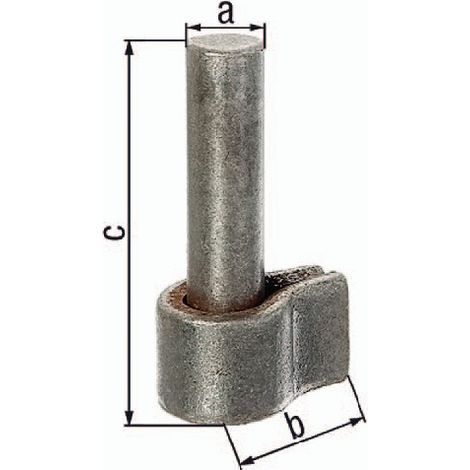GAH 411015 Kloben zum Anschweißen 16x30mm Stahl roh