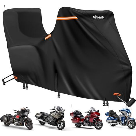 Motorradgarage Winterfest mit Topcase, 420D Oxford Abdeckplane für Touring Modelle, UV- & Regenschutz (1/5)