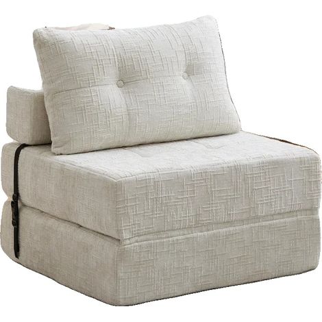 Matelas Pliable, Confortable, Design Moderne, beige, Un siège-c (1/2)