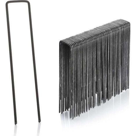 Lot de 50 Piquets d'Ancrage en Acier 150mm x 40mm x 3mm pour Fixation Solide (1/4)
