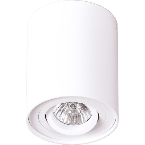 Spot plafond tube blanc Ø9,5 BASIC ROUND GU10 Maxlight (1/2)