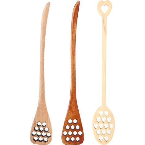 3 Tiges Mélangeuses Longues pour Café, Lait, Miel - Cuillères à Mélanger pour Maison et Café (1/5)