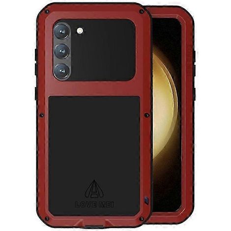 LOVE MEI Hülle für Galaxy S23+: Schützende Silikon- und Metallhülle, stoßfest, mit Displayschutzfolie aus gehärtetem Glas (1/5)