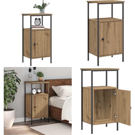 vidaXL Nachttisch Artisan-Eiche 41x31x80 cm Holzwerkstoff (1/5)