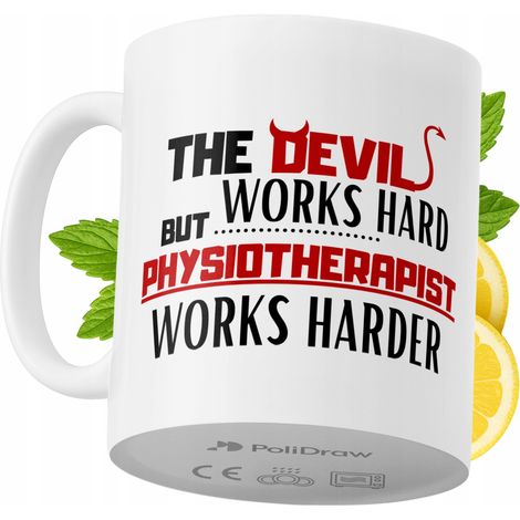 Tazza divertente e umoristica per fisioterapista, ideale per caffè e tè, con grafica e testo divertenti. Perfetta per compleanni, onomastici e festività. Tazza premium per occasioni speciali, per casa (1/5)