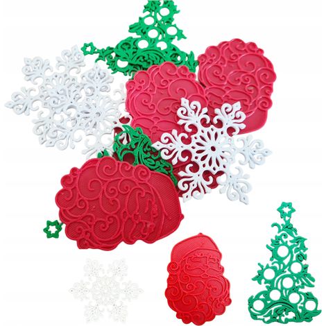 Adornos navideños para centros de mesa, MIXTO DE 10 PIEZAS para decorar. (1/5)
