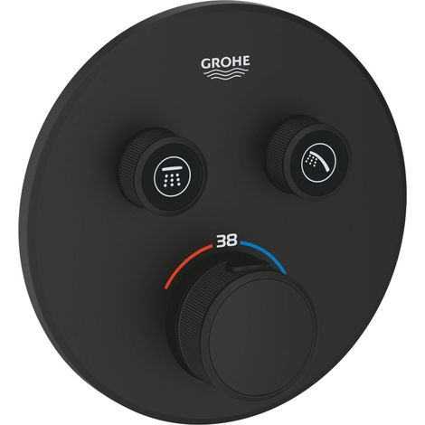 Unterputz-Thermostat Grohe Grohtherm SmartControl mit 2 Absperrventilen, phantom black - 29507KF0