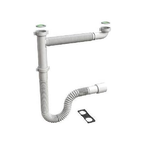 SIFONE FLESSIBILE PER LAVELLO CUCINA "FLEXYBON" Misura: 1"1/2