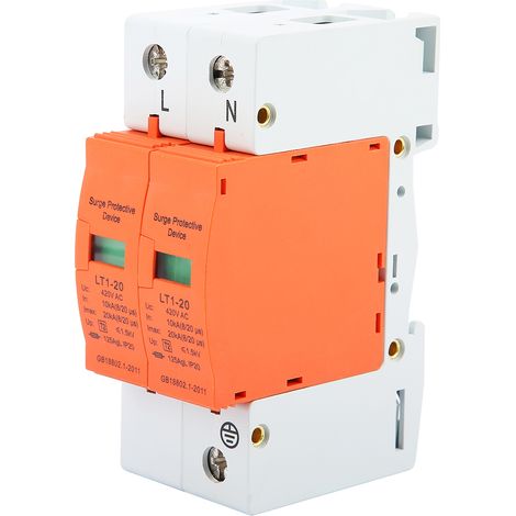 Dispositif de protection contre les surtensions domestiques 2P 10 kA-20 kA 420 V CA (1/5)