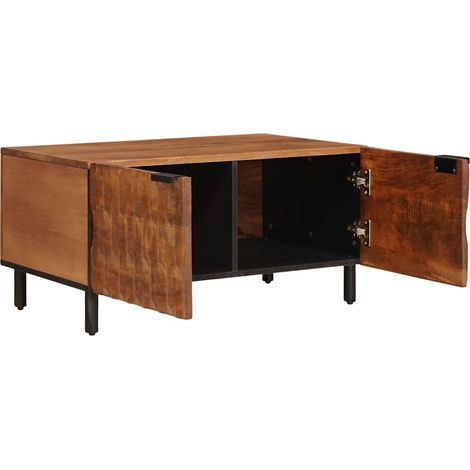 Table basse Marron 80 x 50 x 40 cm Bois de mangue massif (1/5)