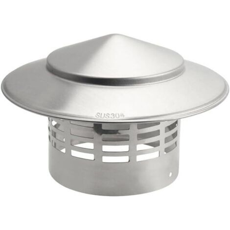 QORVA-Capuchon de cheminée en acier inoxydable de 110 mm pour mur extérieur et sortie d'air frais pour tuyau de toit