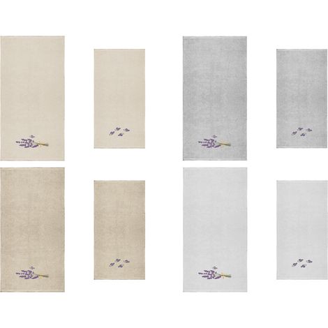 Set Asciugamano Copiola Salvietta Bagno Spugna 100% Cotone Farfalle Profumate, misuraCopiolacolorePanna (1/5)