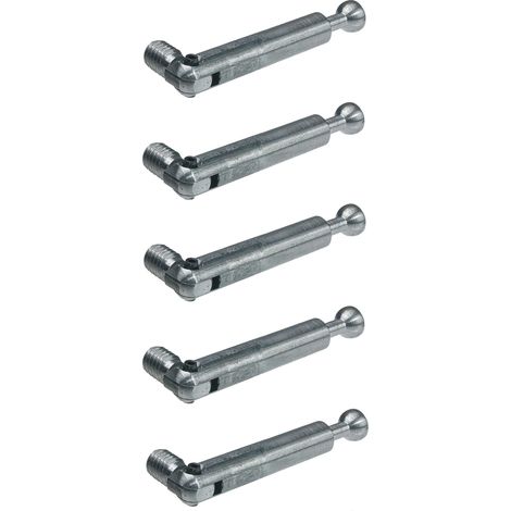 Cyclingcolors – Goujons de raccordement à onglet M6 – 5 pièces – Galvanisés pour bois dur – Longueur filet 7,5 mm – Pour angles 90 à 180° (1/3)