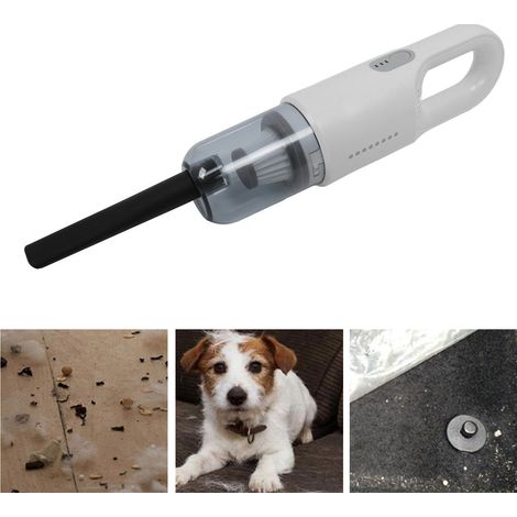 Akku-Staubsauger mit Wischfunktion – Leistungsstarker Staubsauger mit 2 Geschwindigkeitsstufen, 6000-mAh-Akku – Nass-/Trockensauger, 400-ml-Wassertank, für Tierhaare, weiß (1/5)