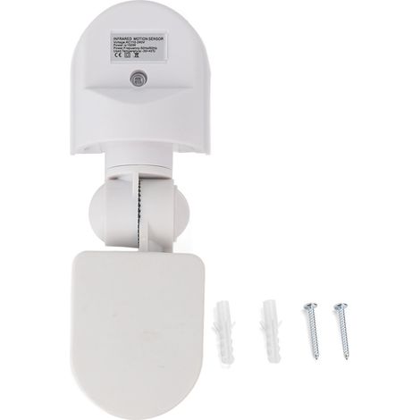Interrupteur à ampoule avec détecteur de mouvement infrarouge PIR réglable 110V-240V (blanc) (1/5)
