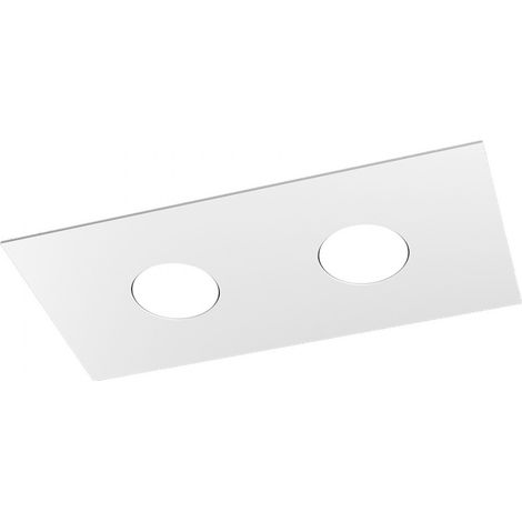 Plafoniera moderna top light area 1127 pl2 r gx53 led metallo lampada soffitto, finitura metallo bianco (1/5)