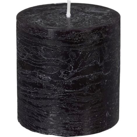 Bougie Ronde "Rustic" 7cm Noir (1/2)