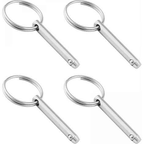 Pack of quick-release ball pins, 6.3 mm diameter, quick-release pins made of 316 stainless steel with spring-loaded ball end, YMYNY (1/4)