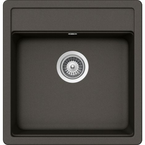 Granitspüle Victory S490.40 - grau, ab 50er Unterschrank, 490 x 510 mm inkl. Drehexcentergarnitur