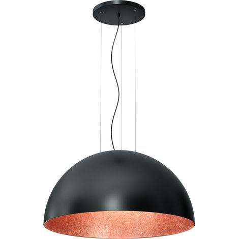 Lampada sospensione Ø80 nera rame Compo Luminex E27