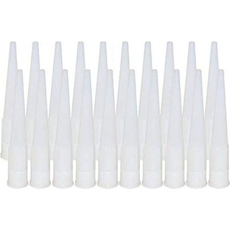 Lot de 20 rallonges pour pistolet à calfeutrer – Embout saucisse – Plastique haute qualité (1/4)
