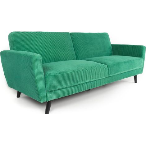 Canapé convertible clic-clac Refresha Velours Vert
