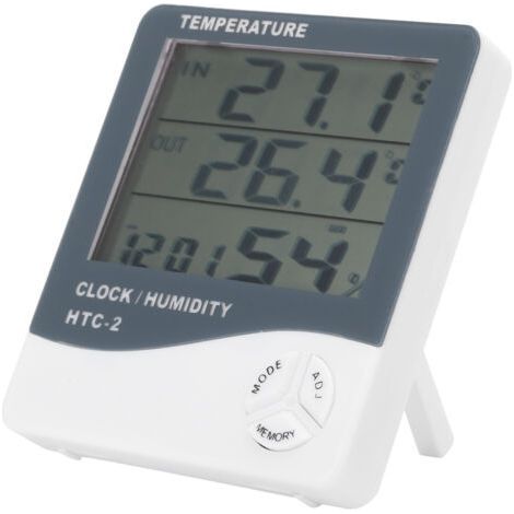 Thermomètre Électronique Précis avec Affichage Double Température Intérieur/Extérieur et Capteur de Température - (1/3)