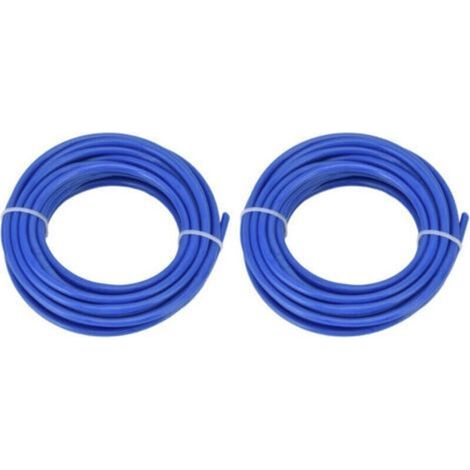 2PCS Ligne de Coupe Ronde 4,0MM pour Débroussailleuse 5M Bleu - (1/5)