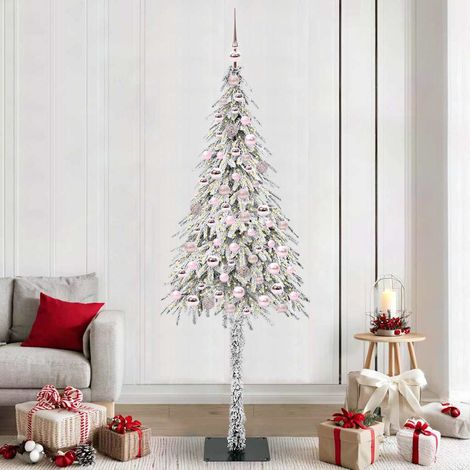 Weihnachtsbaum mit 300 LEDs Weiß 210 cm PE und Stahl