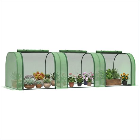 Serre de jardin Mini serre tunnel 3 x 1 x 0,8 m acier anti-UV (1/5)