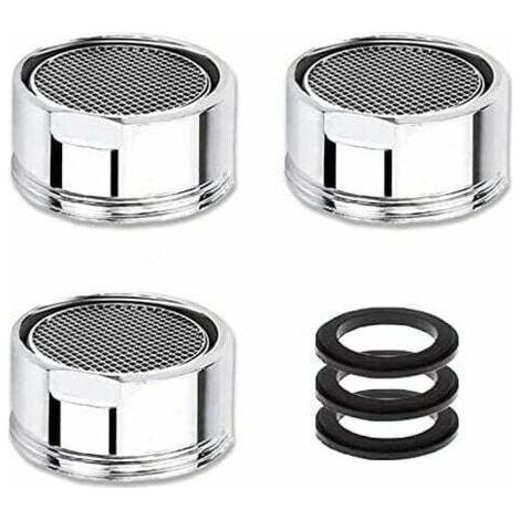 VURAHOME - Mousseur Robinet M22/M21,5, 3 Pièces Aerateur Robinet Economie D'eau Avec Filtre en Acier Inoxydable, Aérateur de Filtre a Eau Robinet(21,5mm Filetage Mâle) (1/3)