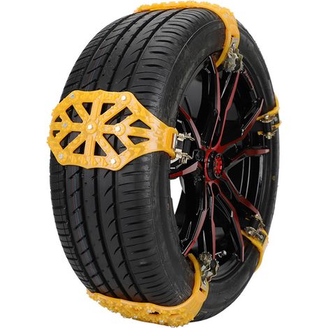 10 pcs Chaînes à neige pour voiture - Chaînes de Pneus d’hiver Réglables Universelles - chaînes de pneus de neige d'urgence antidérapantes pour Traction d'Urgence - pour Glace Neige et Routes Glissant