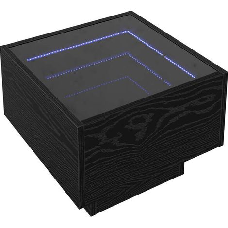Table Basse en Bois d'Ingénierie Chêne Noir, 40x40x30 cm (1/5)