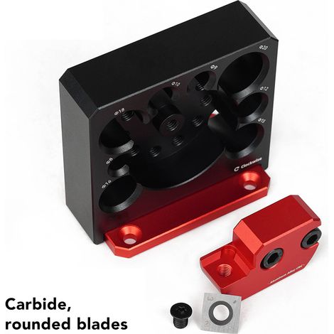 GARRYFIZH Support de fabrication de clous pour menuiserie, réglable, en alliage d'aluminium, perceuse électrique à 8 trous, fraisage de tiges rondes en bois massif, outils auxiliaires pour le travail 