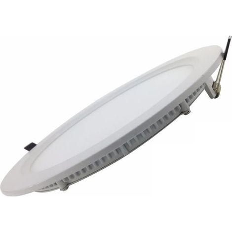Silamp – Spot LED extra plat rond 24W – Blanc neutre 4000K – Flux lumineux 2160 lumens – Angle d'éclairage 120° – IP44 pour installation encastrée